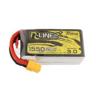 Batería Tattu R-Line Versión 3.0 V3 1300/1400/1550/1800/2000mAh 120C 4S 6S 4.2V con Conector XT60 para Drones de Carreras y Quadcopters RC - Product Image 1