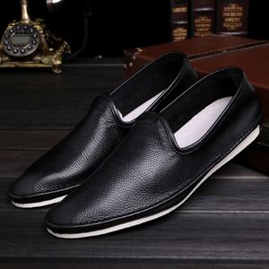 Men's <b>Height</b> <b>Increasing</b> Slip-On Autumn Leather Flat Comfortable Office & Career Indoor Walking <b>Shoes</b> - Product Image 1