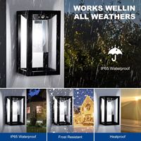 Lampes solaires murales LED IP65 étanches à détection automatique de mouvement, blanc froid/chaud, pour clôtures et allées de villas et jardins