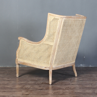 Fauteuil de salon en bois de luxe français avec cadre en bois de chêne massif Design moderne pour l'extérieur et la villa