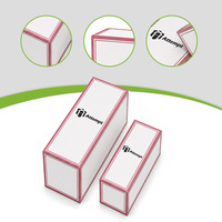 Boîte en carton blanc personnalisée avec logo, emballage de luxe à rabat pour crème visage et flacon de sérum