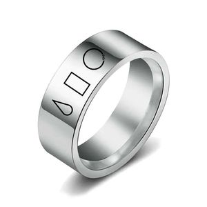 Nuevo anillo único <span class=keywords><strong>de</strong></span> plata <span class=keywords><strong>de</strong></span> acero inoxidable, joyería <span class=keywords><strong>de</strong></span> dedo <span class=keywords><strong>de</strong></span> 8 MM con <span class=keywords><strong>tres</strong></span> ventiladores con <span class=keywords><strong>problemas</strong></span> corporales, patrón <span class=keywords><strong>de</strong></span> símbolo, anillos <span class=keywords><strong>de</strong></span> moda - Product Image 1