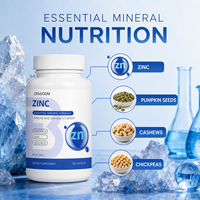 Capsules de zinc, formule minérale essentielle, flacon de 120 unités pour le soutien nutritionnel quotidien des adultes, certifié HACCP, OEM/ODM disponible