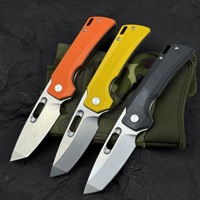 Couteau de poche pliant en acier 14C28N, manche G10, couteau tactique de survie, couteau utilitaire pour le camping, la chasse, l'EDC, OEM