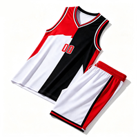 Maillot d'entraînement de basket-ball en mesh personnalisé noir pour équipe