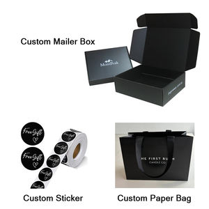 Caja de envío de papel laminado mate con forma de avión rígido ecológico personalizado para cosméticos/cuidado de la piel/ropa/uñas/productos para el cabello - Product Image 5