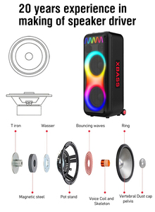 2025 New Fashion Dual Professional Stereo Subwoofer Wireless X Portable Wireless <b>Speakers</b> ZQS1021 - Product Image 3