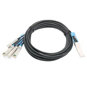 Cisco huawei 100G QSFP28 ile 4x25G SFP28 DAC pasif doğrudan bağlantı bakır koparma kablosu ile uyumlu