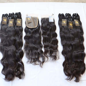 Vente en gros de paquets de tissage de cheveux humains vierges indiens à vagues profondes en vrac vendeurs de cheveux bouclés non traités à cuticules alignées - Product Image 2