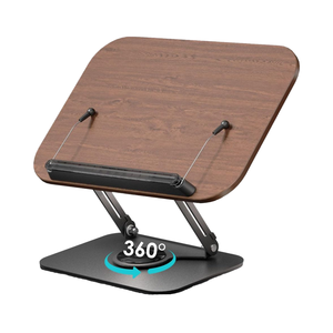 Support de livre pliable léger ZJH à hauteur et angle réglables, rotatif à 360°, pour bureau/cuisine/école, compatible Kindle/tablette - Product Image 1