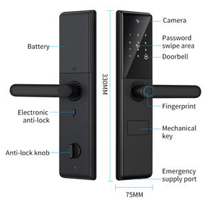 Qleung s829max חכם דלת מנעול wifi ענן כרטיס אחסון/קוד מפתח tuya-סגסוגת אלומיניום לשימוש ביתי - Product Image 2