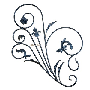 Rosaces décoratives en fer forgé pour portail, panneaux floraux pour grille de balcon, vente en gros - Product Image 1