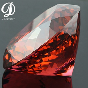 Gema suelta de circonia cúbica colorida, joyería redonda sintética de gran tamaño de 50mm de alta calidad - Product Image 3