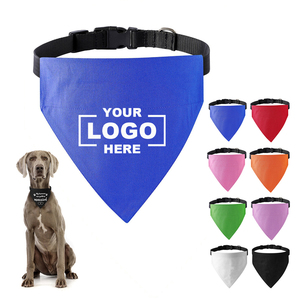 Collier bandana personnalisé en toile de coton pour chien avec sangle réglable, bavoir anti-bave multicolore pour animaux de compagnie, pour chiens de petite à grande taille - Product Image 1
