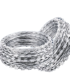 Galvanized Razor Wire, Concertina Type Anti‑Climb Security <b>Fence</b> for Prison, <b>Border</b>, Highway and Perimeter Protection - Product Image 1