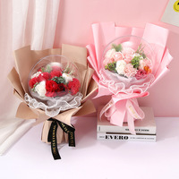 Vente en gros de ballons romantiques pour toujours, bouquet de fleurs artificielles jamais fanées, bouquet de roses de savon avec sac cadeau pour petite amie