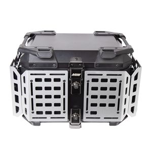 Boîte à bagages arrière <span class=keywords><strong>pour</strong></span> moto en alliage d'aluminium colorée de 45 L avec support - Nouvelle garantie de 12 mois - Product Image 3