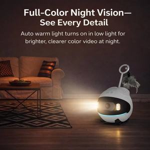App-Controlled ABS + Plastic Pet <b>Night</b> <b>Vision</b> Camera 1080p HD Two-Way Audio Interactive Play Attachment for Small Pets Custom - Product Image 4