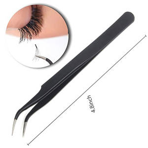 Pince à épiler professionnelle en acier inoxydable pour extensions de cils, pointe lisse de précision, durable, personnalisable, outil de beauté fait main, usage en salon - Product Image 2
