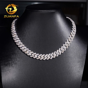 USA Local Stock Cuban Chain Moissanite Hip Hop Jewelry 12mm Diamond Cuban Link Chain <strong>925</strong> <strong>Silver</strong> Iced Out Cuban <strong>Bracelet</strong> for <strong>Men</strong> - Product Image 4