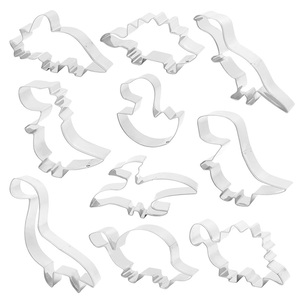 Acier inoxydable brontosaure stegosaurus 3d forme bonbons moule ensemble fête enfants animal dinosaure emporte-pièce - Product Image 2