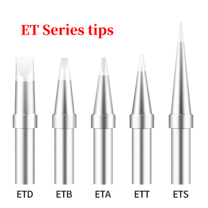 Pointe de fer à souder série <span class=keywords><strong>ET</strong></span> sans plomb en gros ETB/ETP/ETS/ETH pour Weller WES50/51 WESD51 WE1010 Station de soudage en cuivre - Product Image 2