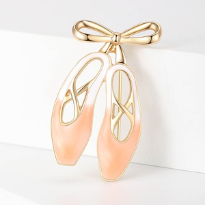 Broche Chaussure de Ballet Femme Gymnastique Artistique Alliage Plaqué Or Personnalisable Mignonne Épingles Cadeaux de Mariage Robe - Product Image 3