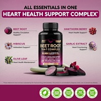 Poudre de Betterave Végétalienne OEM, Antioxydant, Fibres Alimentaires en Granulés 8000mg, Compléments Alimentaires à Base de Plantes pour la Santé Cardiaque des Adultes