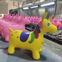 Trémie de licorne rebondissante pour tout-petits-Cheval de saut gonflable rebondissant