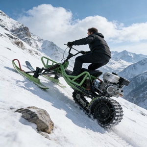 Moto de Nieve Personalizable de Alta Velocidad, Moto de Nieve de Gasolina de 300cc para Estaciones de Esquí, Esquí de Montaña, Carreras Competitivas para Adultos - Product Image 3