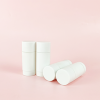 Tube de déodorant blanc mat en ABS de 15 ml pour crème pour le visage et sérum pour la peau, emballage cosmétique recyclable à visser