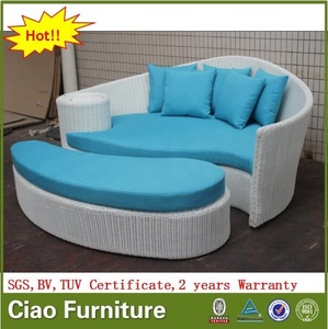 <span class=keywords><strong>Lettino</strong></span> <span class=keywords><strong>prendisole</strong></span> matrimoniale moderno salvaspazio per esterni, divano letto in rattan per giardino, patio e piscina, resistente a tutte le intemperie - Product Image 6