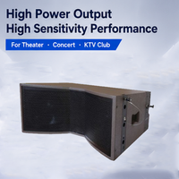 Speaker Line Array Aktif Dua Arah LS 8 Inch dengan Daya Puncak 1600W Konstruksi Logam untuk Penggunaan Panggung LA2208V/PA
