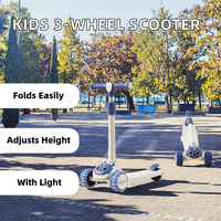 Patinete Deportivo Infantil para Exteriores, de 2 a 9 Años, Tres en Uno, Plegable, Ligero, Bicicleta de Equilibrio, Triciclo, Manillar Ajustable, de Plástico