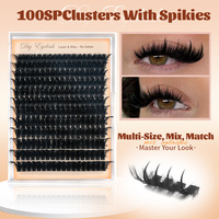 Nouveau Kit de Clusters de Cils DIY en Gros, Effet Moelleux 80-100D, Bande Fine 3D, Volume Épais
