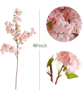 Rami di ciliegio artificiali in seta <span class=keywords><strong>Sakura</strong></span> effetto real touch di alta qualità per centrotavola eleganti per matrimoni e decorazioni per la casa - Product Image 6