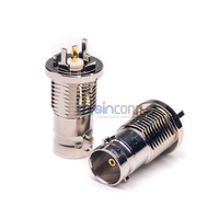 Conector BNC Hembra Recto de 75 Ohmios para Montaje en Panel, PCB con Orificio Pasante para Sistema de Cámara CCTV DVR