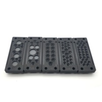 Plaque de passage de câbles multi-prises en plastique sans halogène SVLEC KDP/N 24/11 IP65, à connexion rapide, ignifuge UL94 V0, noire