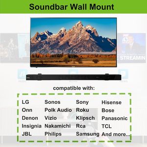 Riel Deslizante para Barra de Sonido de Cine en Casa <span class=keywords><strong>LG</strong></span> Samsung SONY, Soporte para Debajo del Televisor, Longitud Ajustable, Ahorro de Espacio - Product Image 3