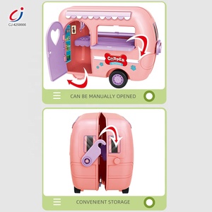 Chengji Plastic Dollhouse Camping Car Cute Pet Set Pretend <strong>Dolls</strong> <strong>Camper</strong> <strong>Van</strong> Toy Role ing <strong>Doll</strong> Houses for Children - Product Image 3