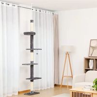 Arbre à chat moderne et écologique en bois et jute, tour de plafond, grand condo pour chats et petits animaux
