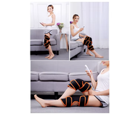 Masseur électrique chauffant pour les genoux avec contrôle de la durée, pétrissage 3D pour soulager la douleur aux jambes et la relaxation musculaire SLB KNM