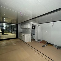 Casa Prefabbricata a Pannelli Sandwich di Rapido Montaggio, Estensione Monopiano con Apertura Laterale, Casa Pieghevole con Cucina Aperta