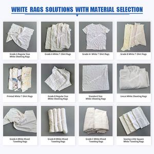 Trapos Blancos Absorbentes de Agua y Aceite con Impresión, Trapos de Algodón, Trapos de Camiseta, Trapos Blancos de Algodón para Limpieza - Product Image 5