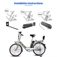 حزمة بطارية Silverfish Ebike سوداء 48 فولت 17.5Ah 24.5Ah بطارية ليثيوم أيون للدراجات الكهربائية