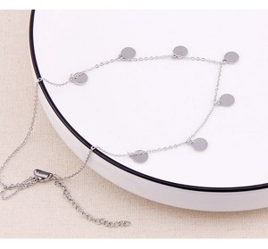 Gioielli personalizzati stile classico storie di viaggio collana in acciaio inox Mini dischi semplici ciondolo donne collane - Product Image 3