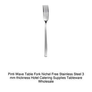 Tenedor de Cena Pinti Wave 18/C de Acero Inoxidable, 3 mm de Grosor, Sin Níquel, Pintinox - Product Image 2