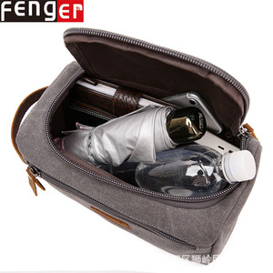 Toiletry <b>Bag</b> Large Capacity Multi Functional Rectangle Blue With Detachable Handle For Home Storage - Product Image 3