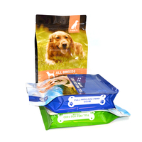 Nouvel arrivage de sacs en plastique à fond plat en feuille d'aluminium avec zip-lock de 5kg 10kg 15kg emballage personnalisé pour animaux de compagnie sacs d'alimentation pour perroquets