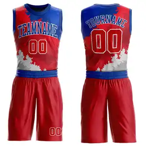 Seragam Jersey Kustom Basket Pria Basket Set Pakaian Olahraga Universitas Bernapas Pelatihan Jersey Basket